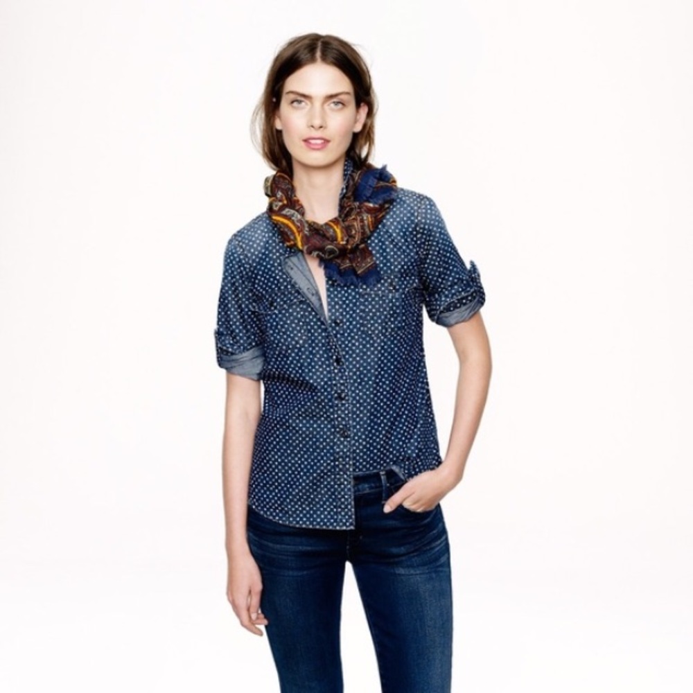 J. Crew Keeper Chambray in Star Dot
